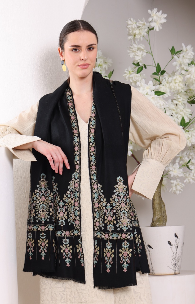 Handmade Pashmina Embroidered Shawl